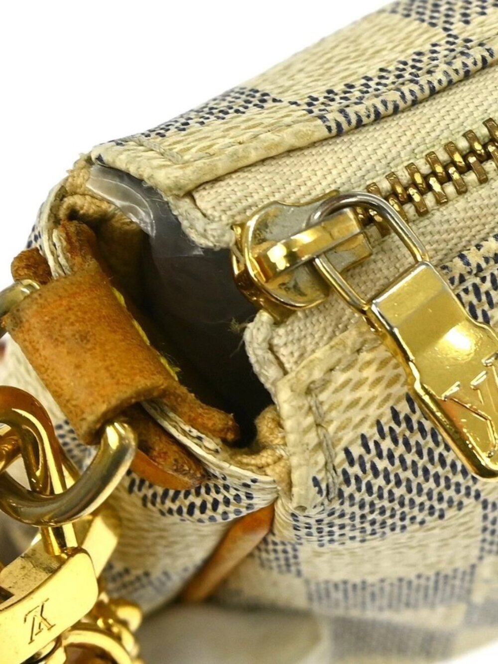 LOUIS VUITTON DAMIER AZUR EVA 2WAY CHAIN HANDBAG N55214 DU0171 NQ06836 - Picture 8 of 15